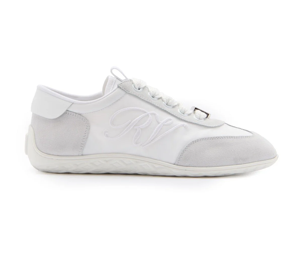 Roger Vivier Viv Suede-Trimmed Canvas Sneakers, $1,170 at Moda Operandi