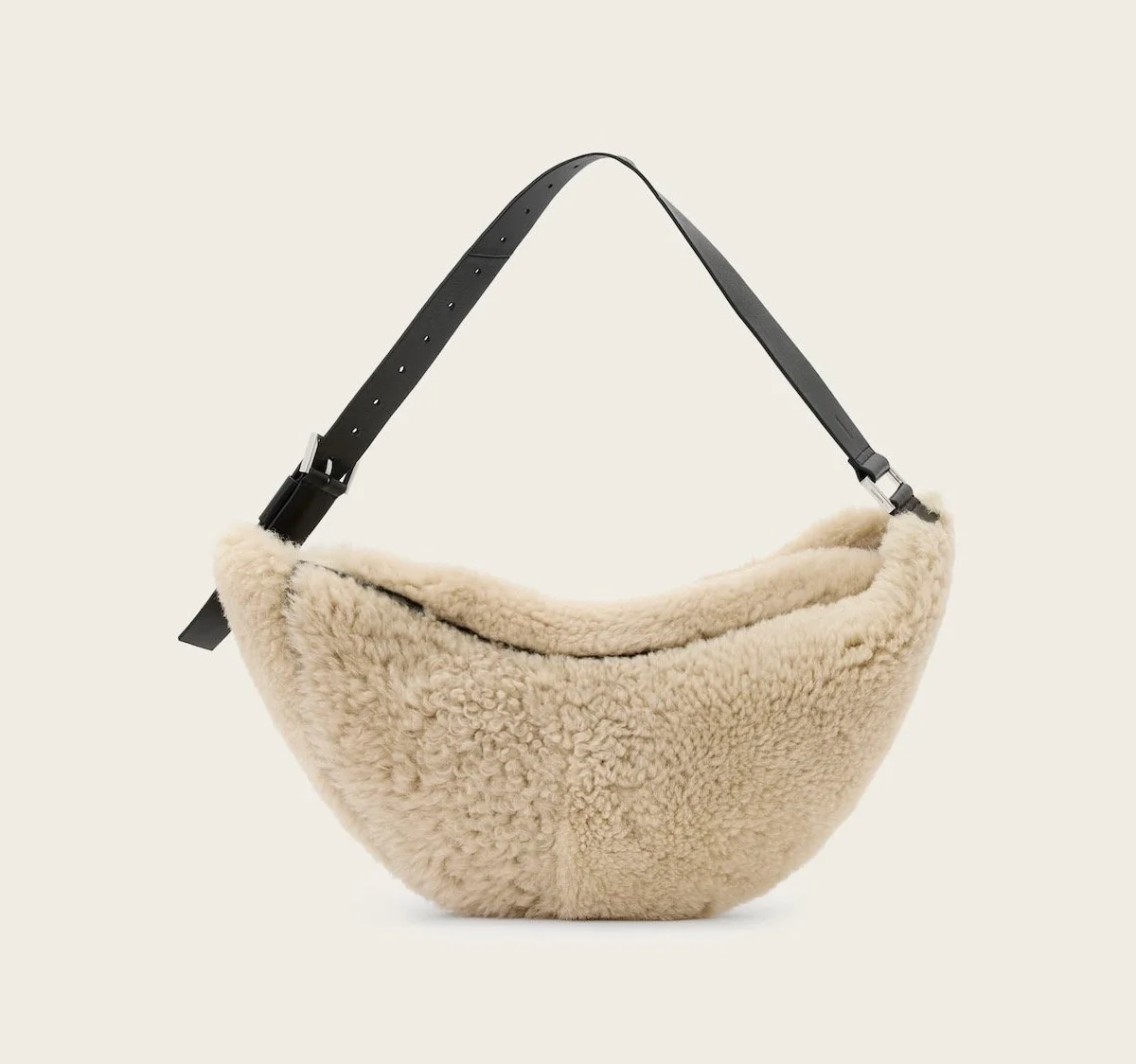 AllSaints Luna Shearling Shoulder Bag, $479 at AllSaints