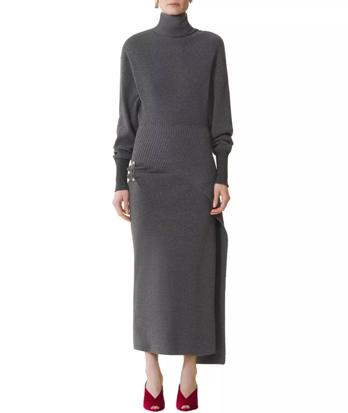 Lanvin Wool and Cashmere Midi Dress in Dove, $2,550 at Bloomingdale’s