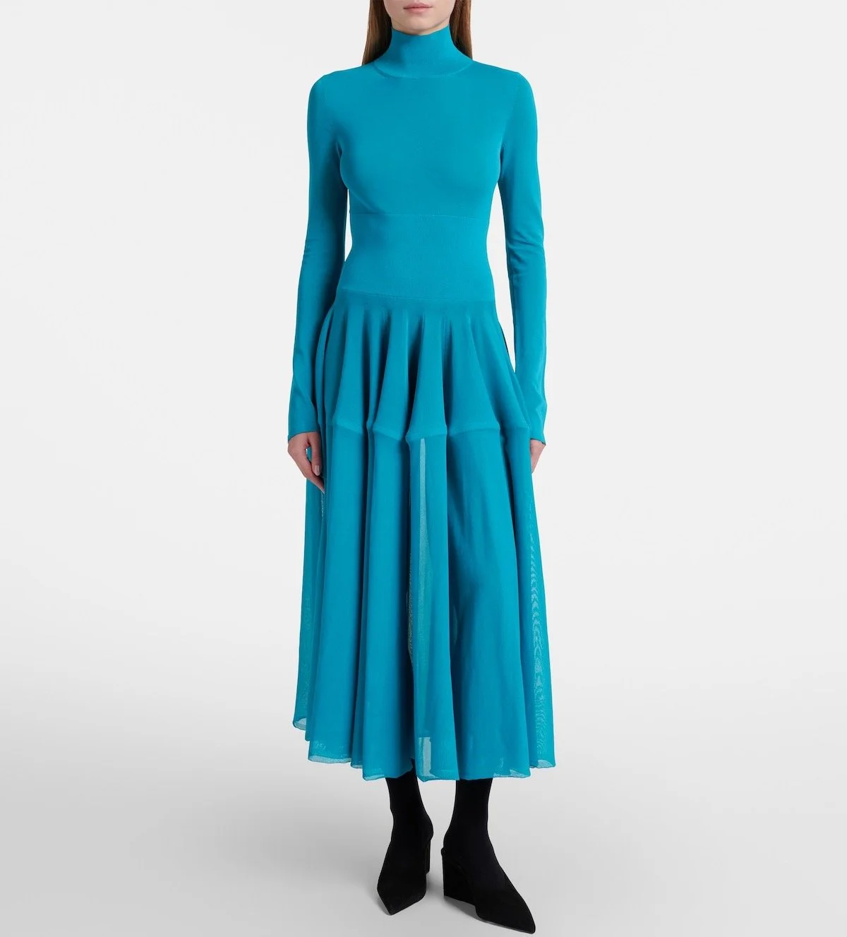 Alaïa Turtleneck Midi Dress, $4,900 at Mytheresa