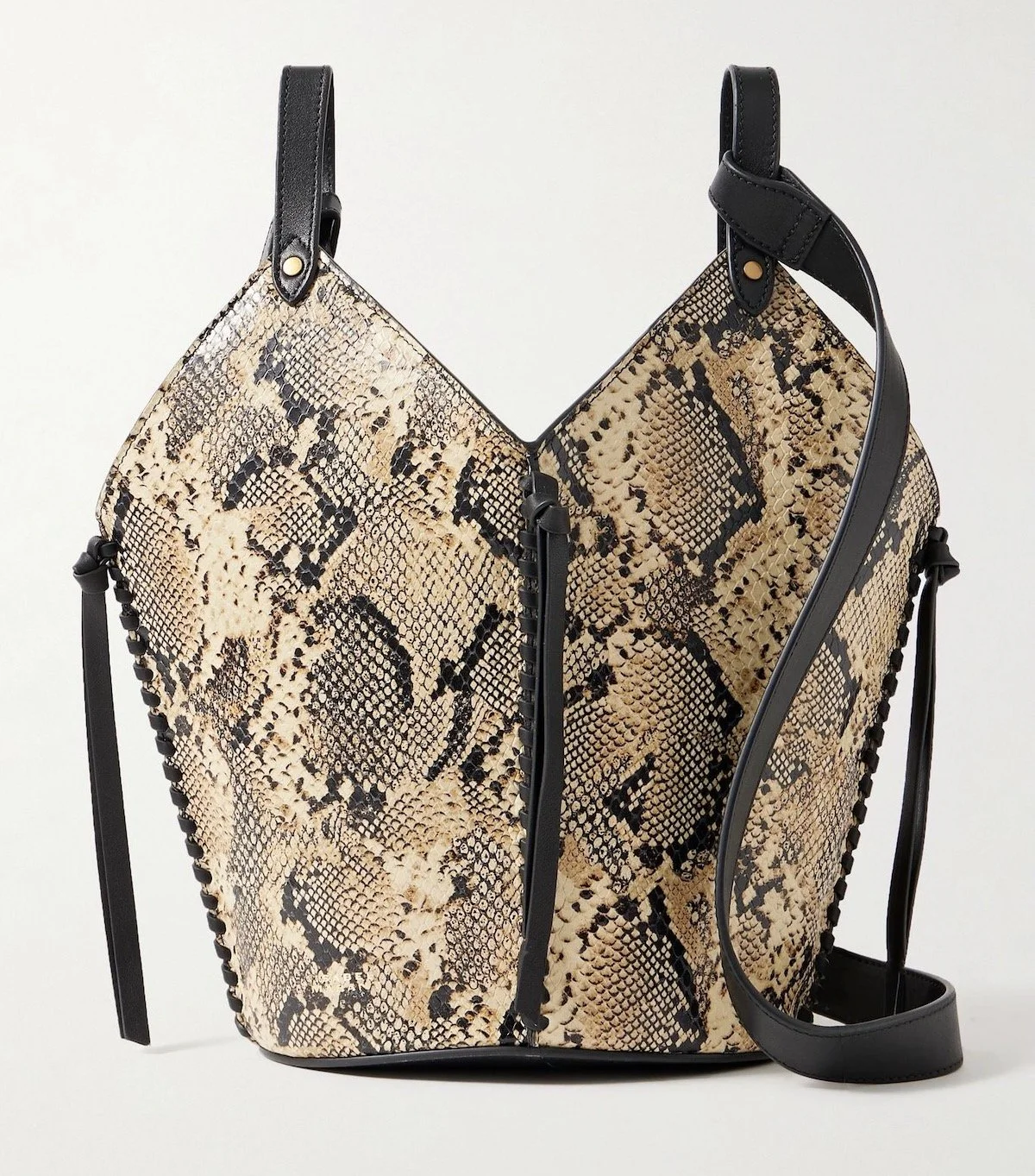 Isabel Marant Tampa Mini Snake-Effect Leather Bucket Bag, $1,350 at Net-a-Porter