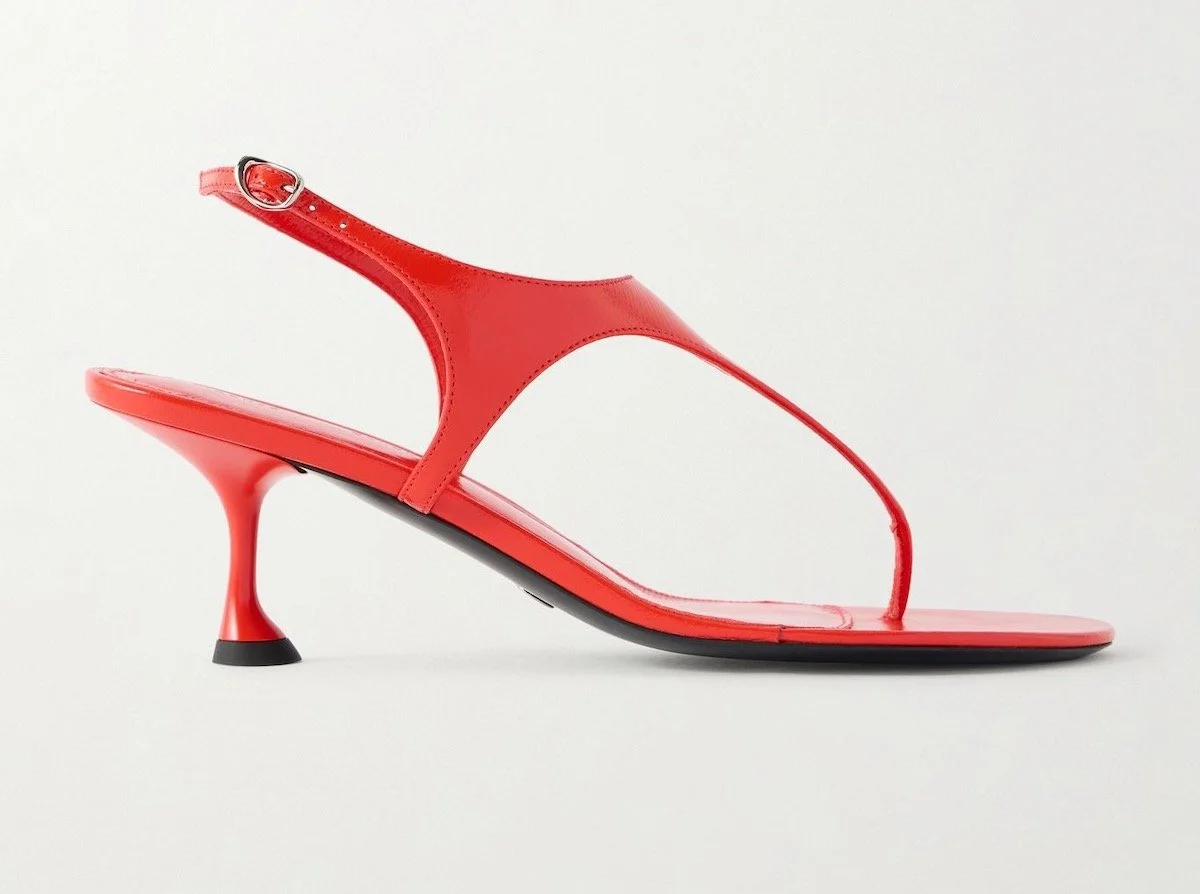 Proenza Schouler Red Tee Thong Heeled Sandals, $759 at SSENSE