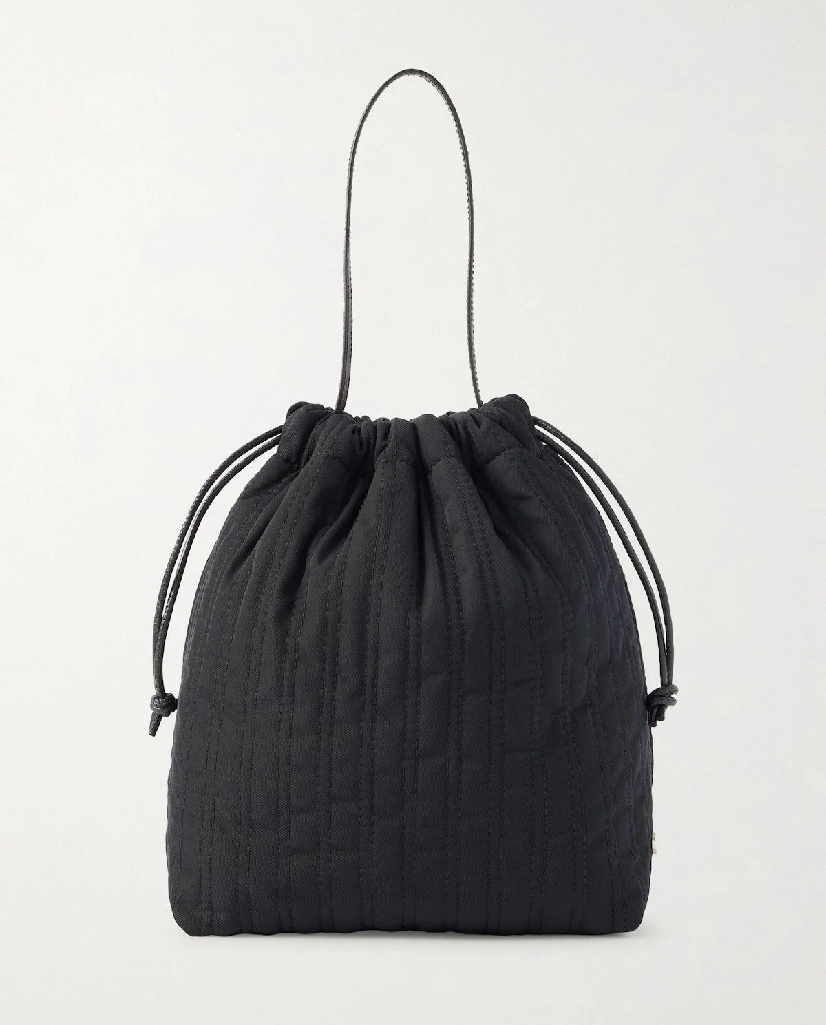 VALESQUE Bonnet Leather-Trimmed Quilted Nylon Shoulder Bag, $260 at Net-a-Porter
