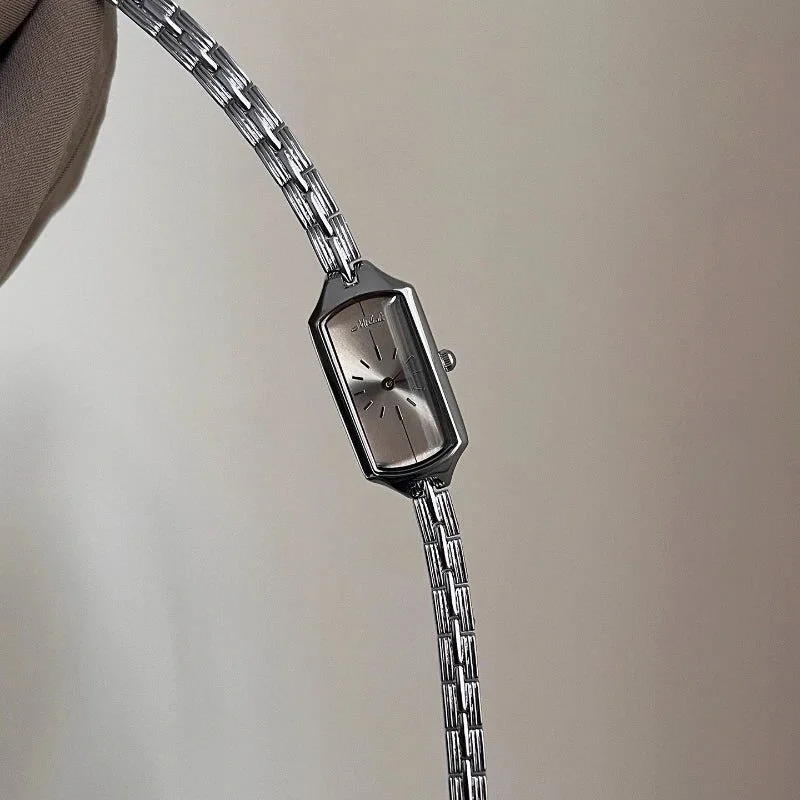 Lacceti Solenne Gold Link Watch in Silver Gray, $240 at Lacceti