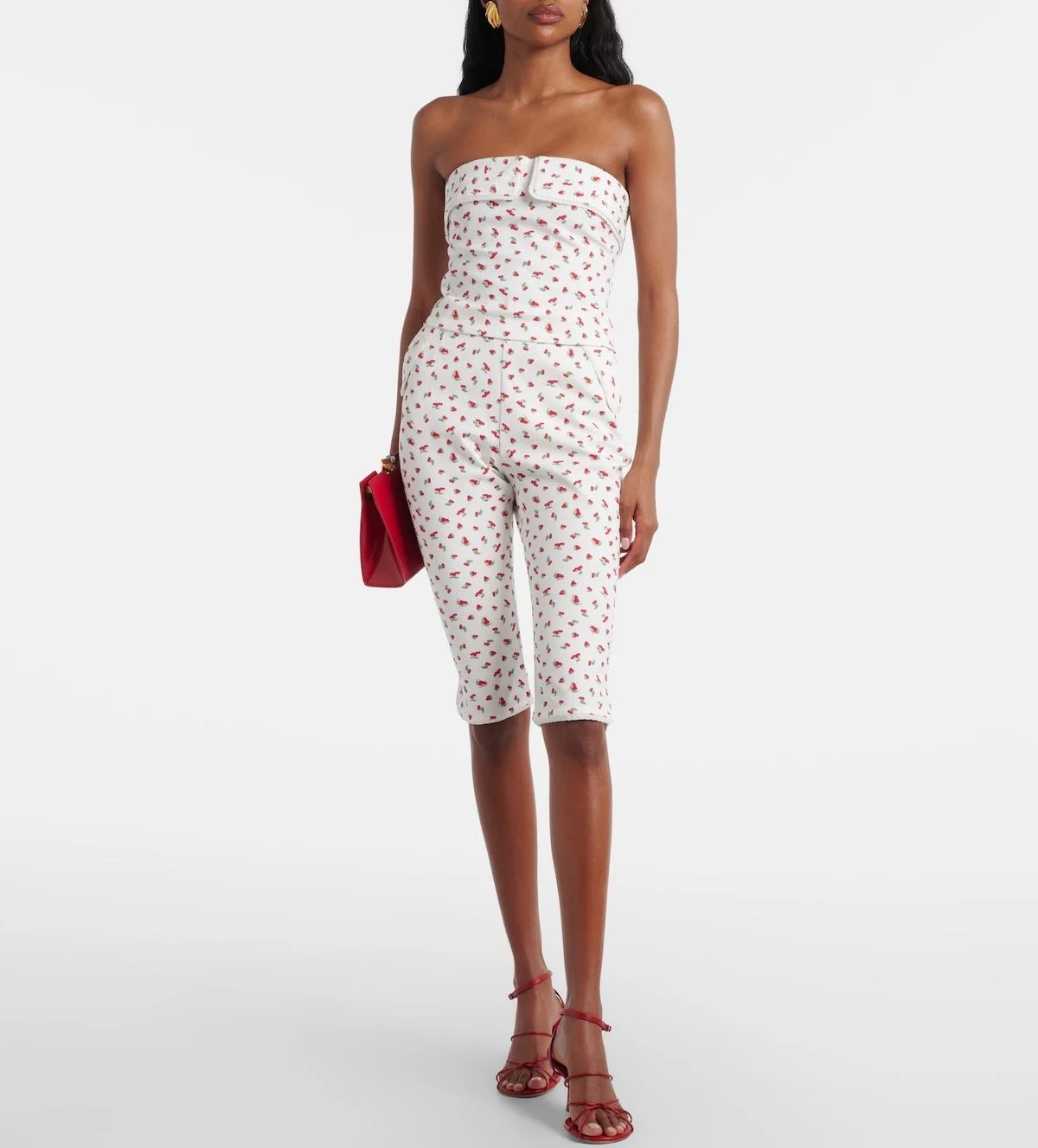 POSSE Ebony Printed Cotton-Blend Capri Pants, $300 at Mytheresa