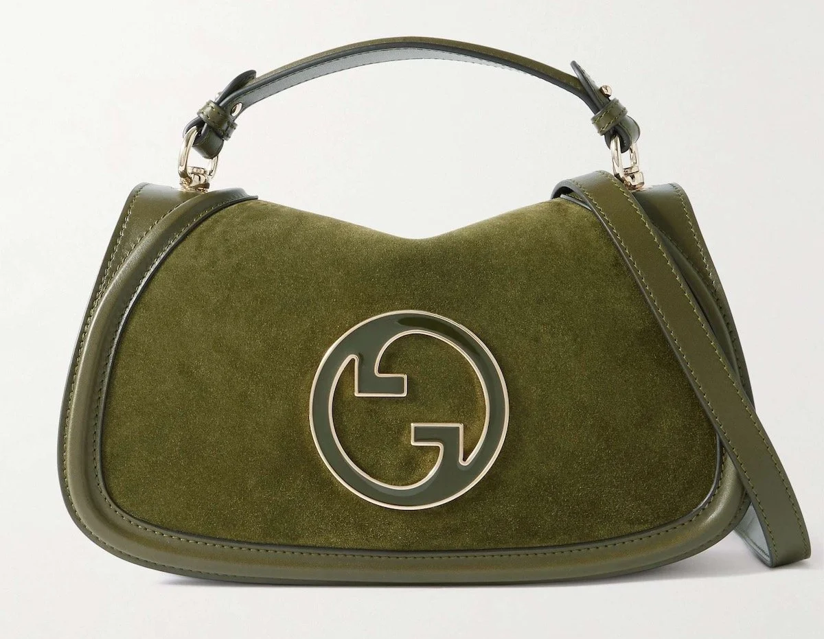 Gucci Blondie Suede and Leather Shoulder Bag in Green, $4,390 at Net-a-Porter