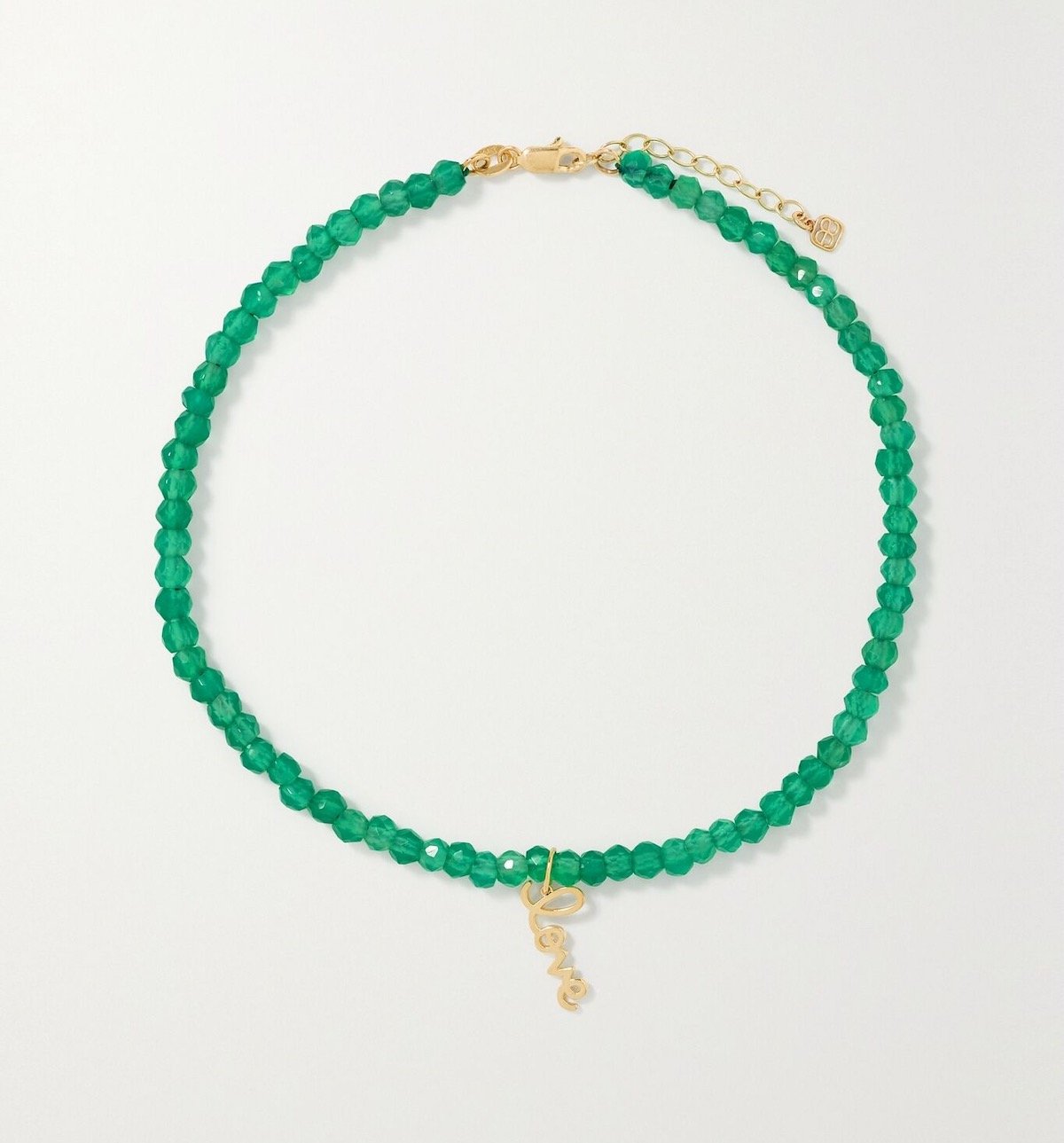 Sydney Evan Tiny Pure Love 14-Karat Gold Onyx Anklet, $530 at Net-a-Porter