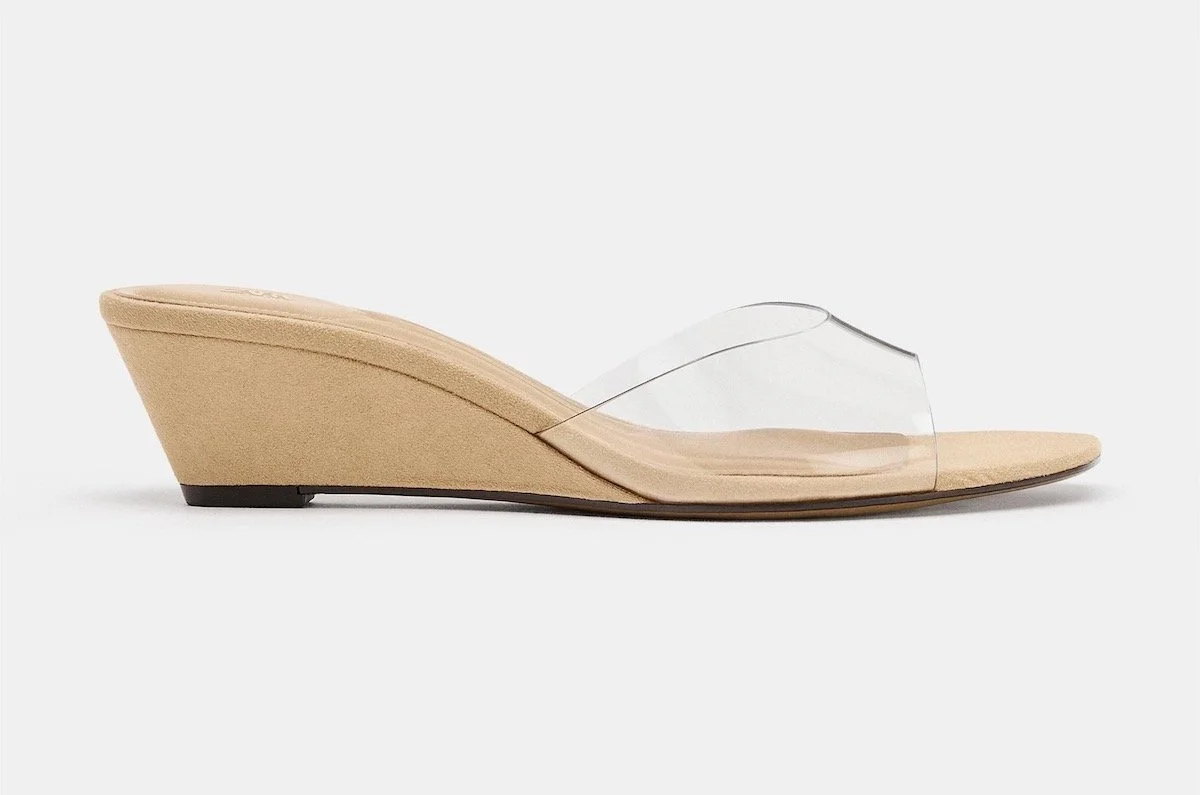 Zara Vinyl Wedge Sandals, $59.90 at Zara