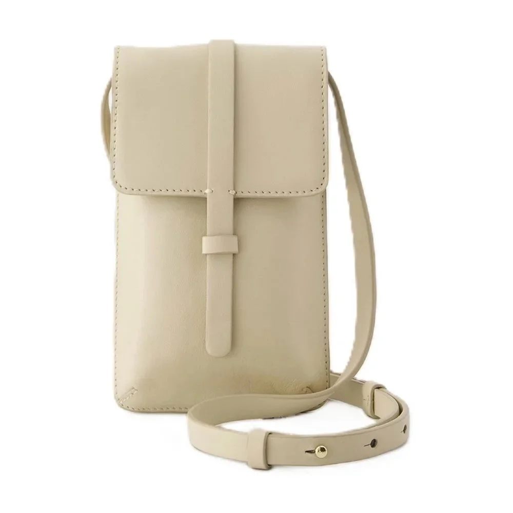 Ines de la Fressange Leonore Mini Shoulder Bag in Beige, $92.83 at Cettire