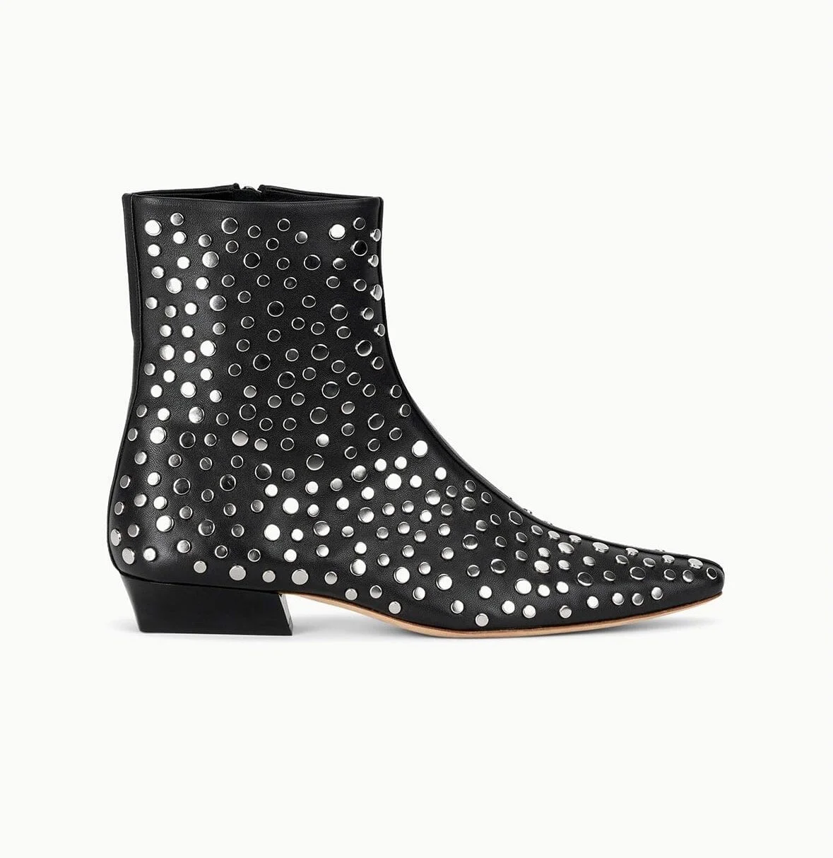 Staud Wally Flat Ankle Boots Rivets, $795 at Staud