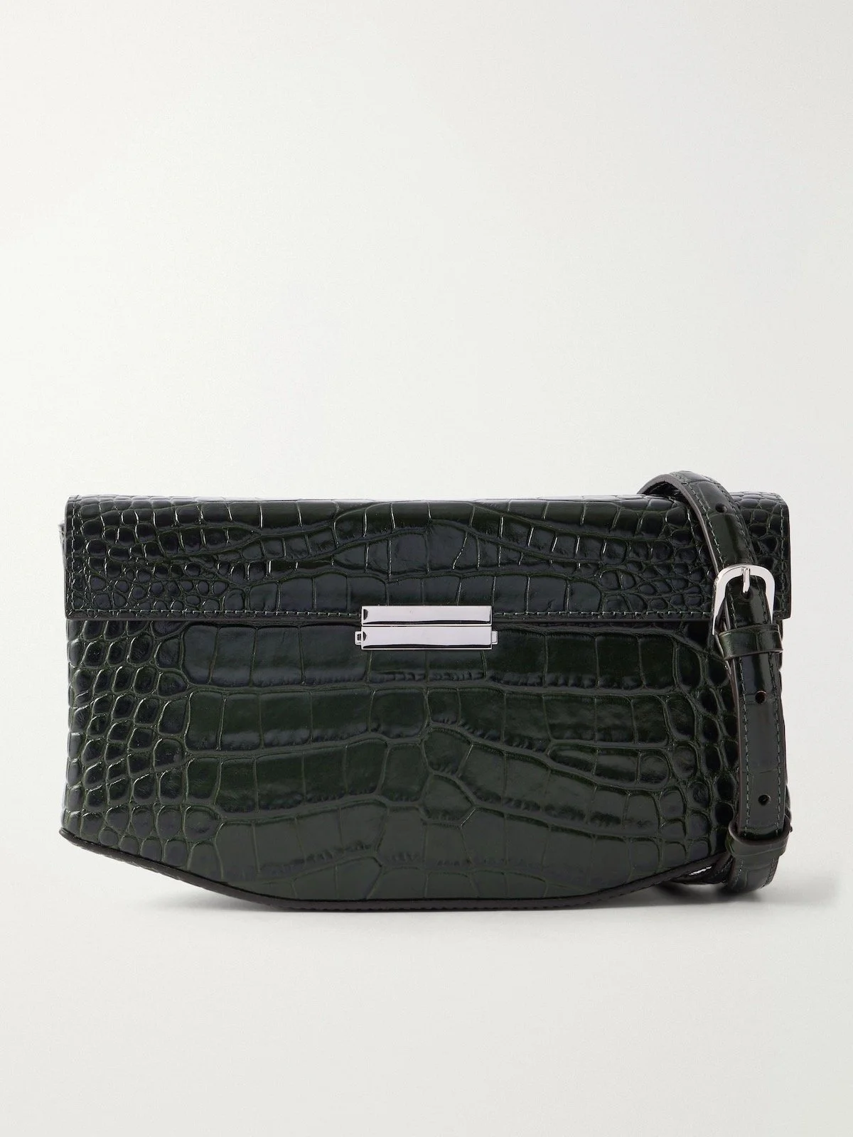 TOTEME Clip Croc-Effect Leather Shoulder Bag, $1,490 at Net-a-Porter
