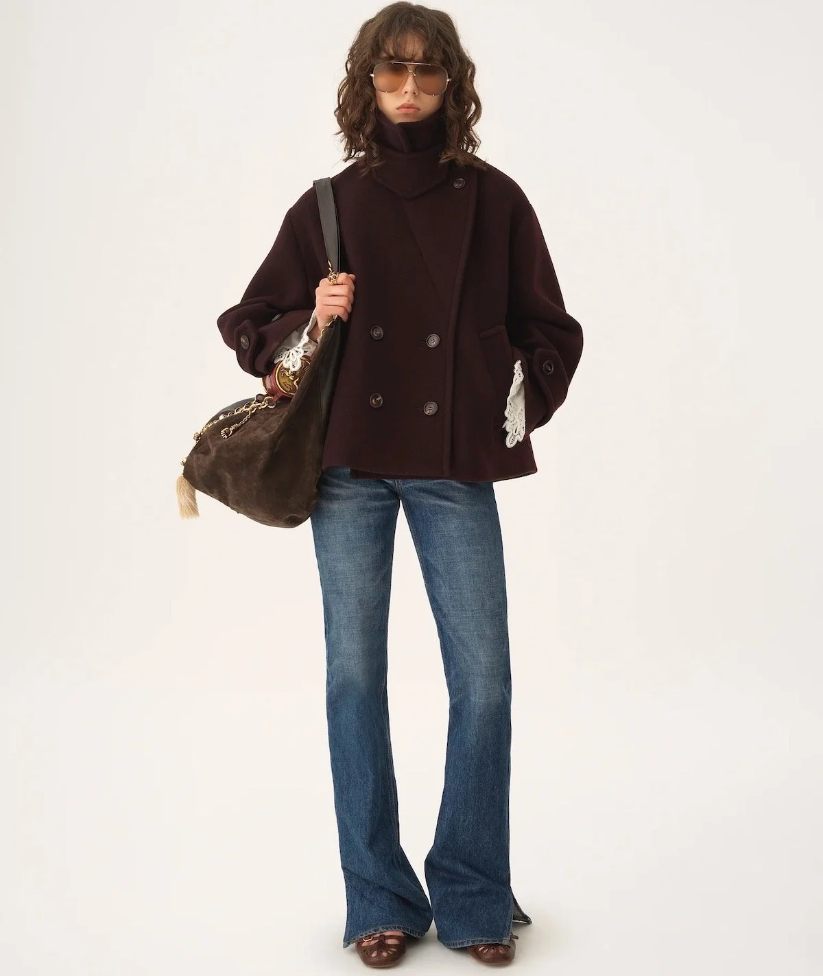 Chloe Oversized Short Coat in Wool, $2,890 at Chloe