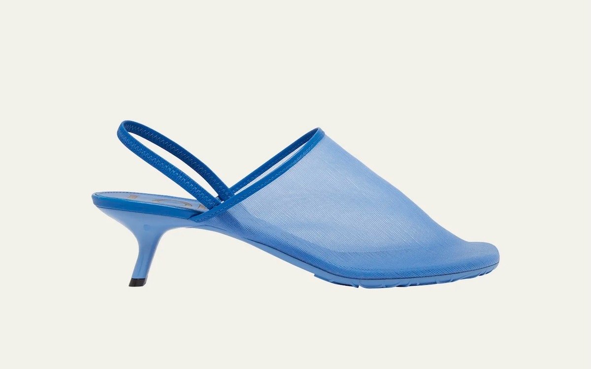 Loewe Petal Mesh Slingback Pumps in Sea Blue, $990 at Bergdorf Goodman