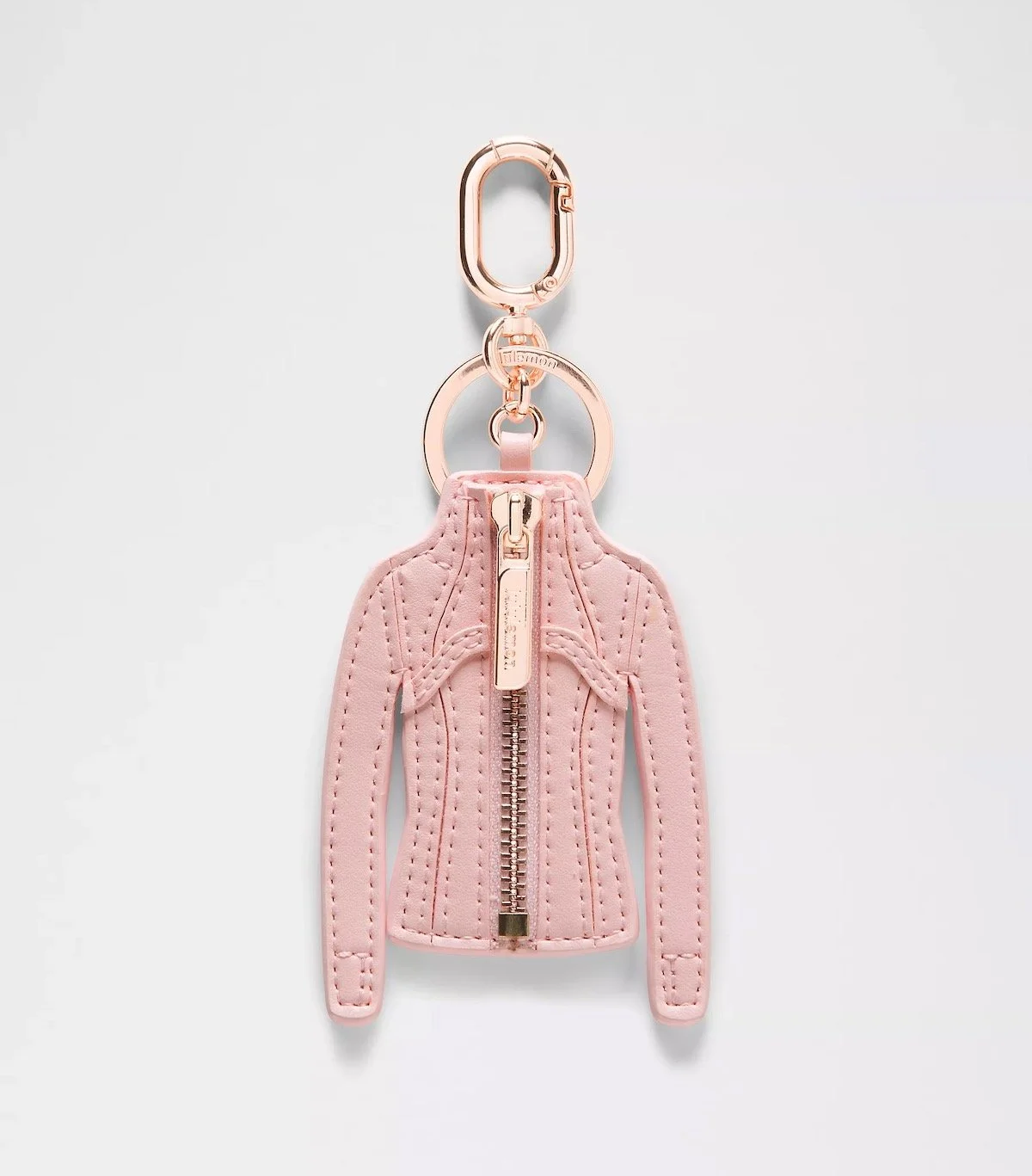Lululemon Define Jacket Keychain in Pink Pearl/Rose Gold, $28 at Lululemon