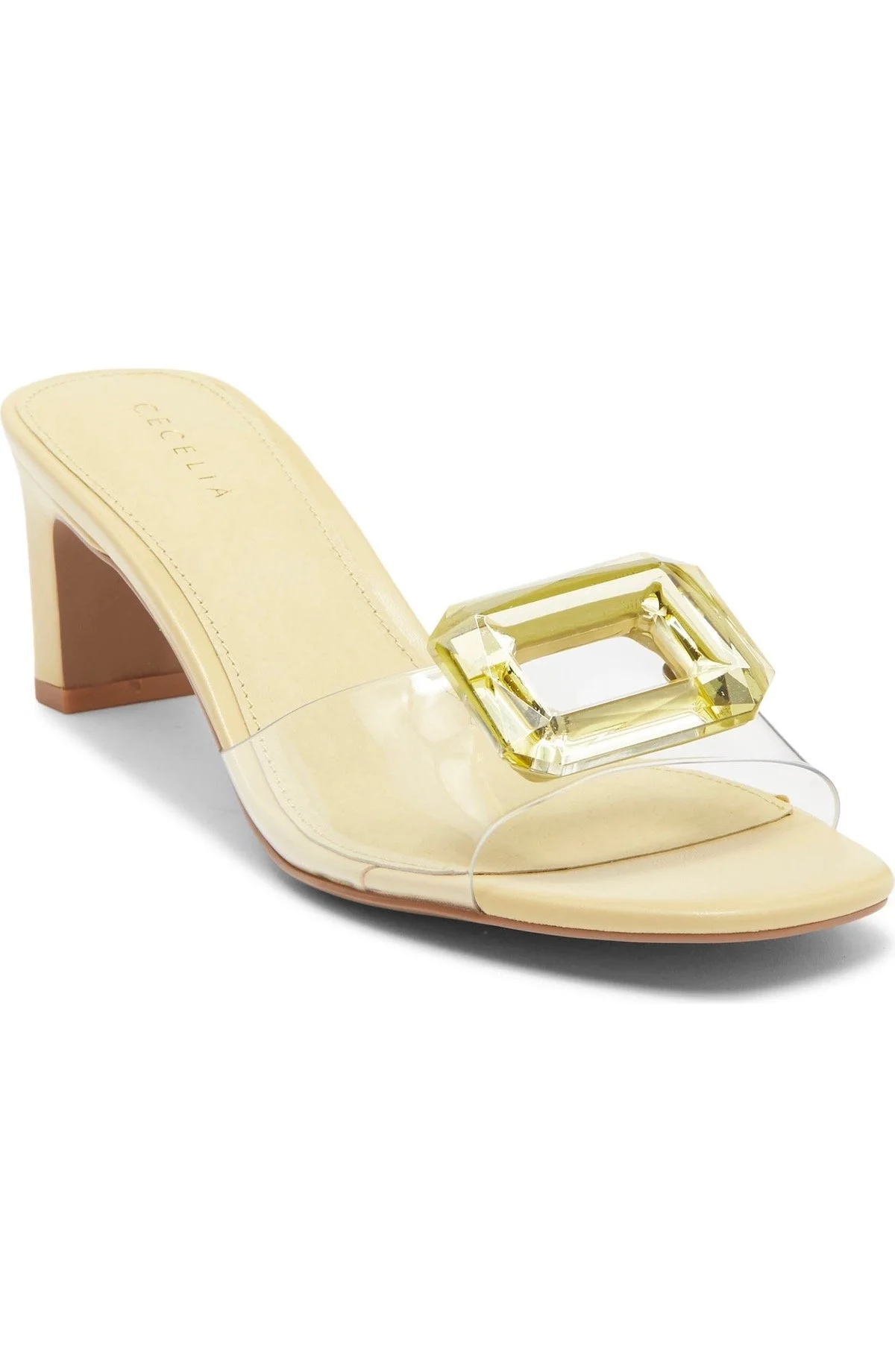 Cecelia New York Park Avenue Jewel Detail Sandal in Yellow, $159 at Nordstrom