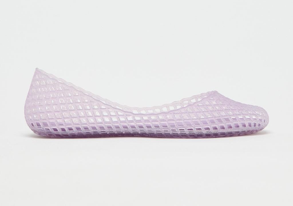 Zara Jelly Ballet Flats in Mauve, $22.36 at Zara
