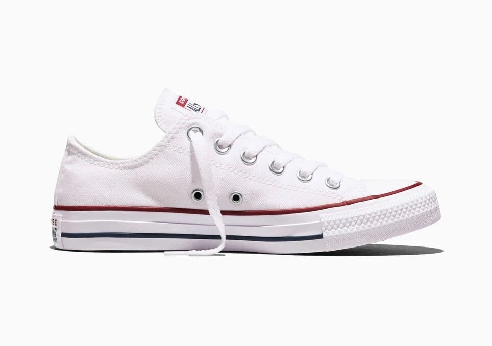 Converse Chuck Taylor All-Star Low Top Shoes in White/White/White, $59.99 at Dick’s