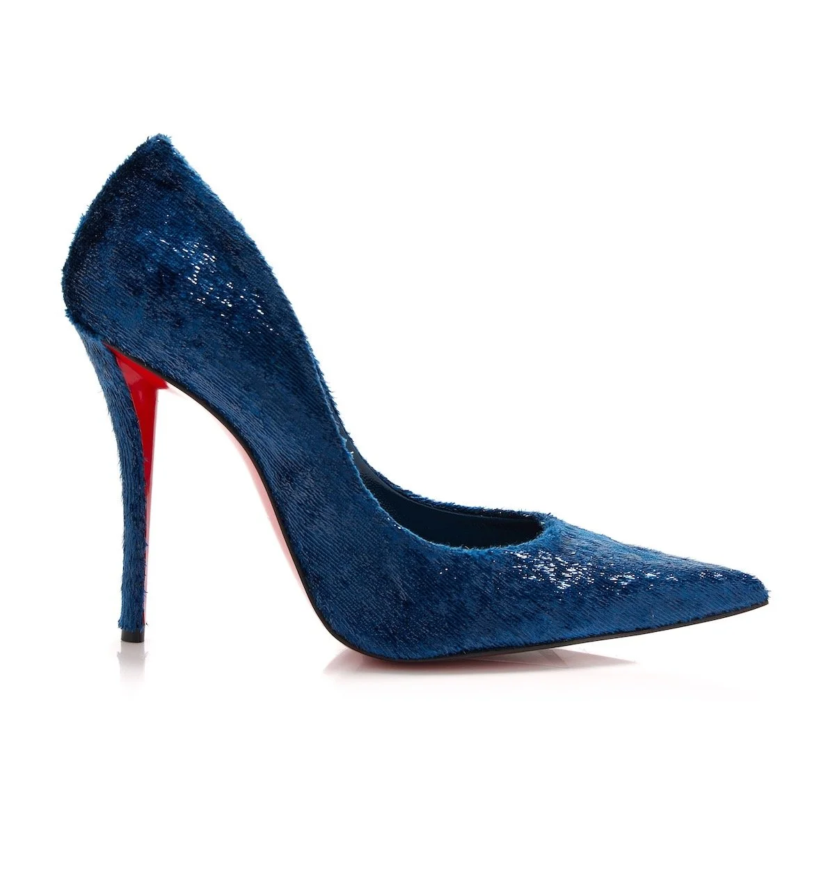 Christian Louboutin Miss Z 100mm Velvet-Effect Leather Pumps, $995 at Moda Operandi