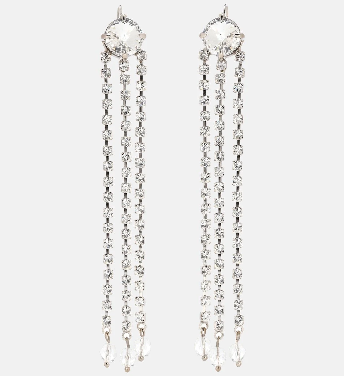 Miu Miu Crystal-Embellished Earrings, $595 at Mytheresa