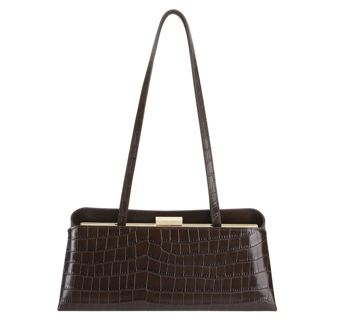 Revolve x Verafied Mocha Croc Éclair Bag, $398 at Verafied