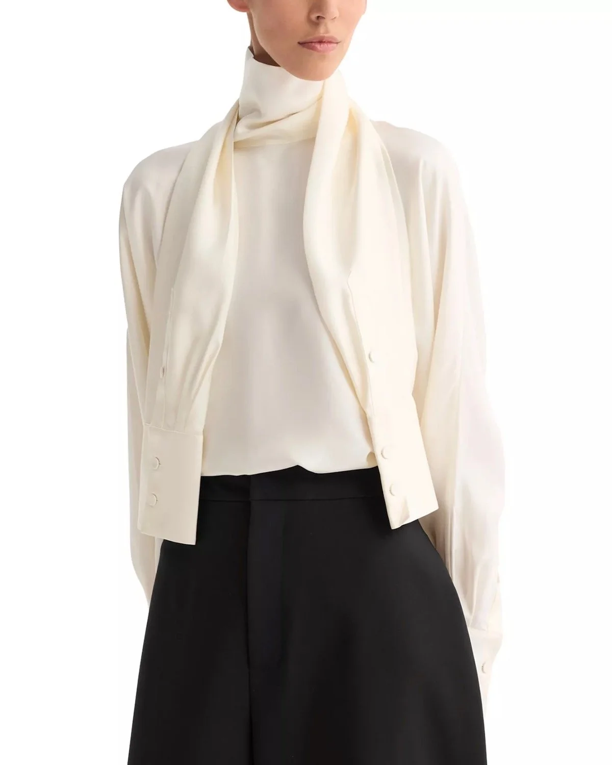 Róhe Foulard Silk Top With Scarf, $432 at Bloomingdale’s