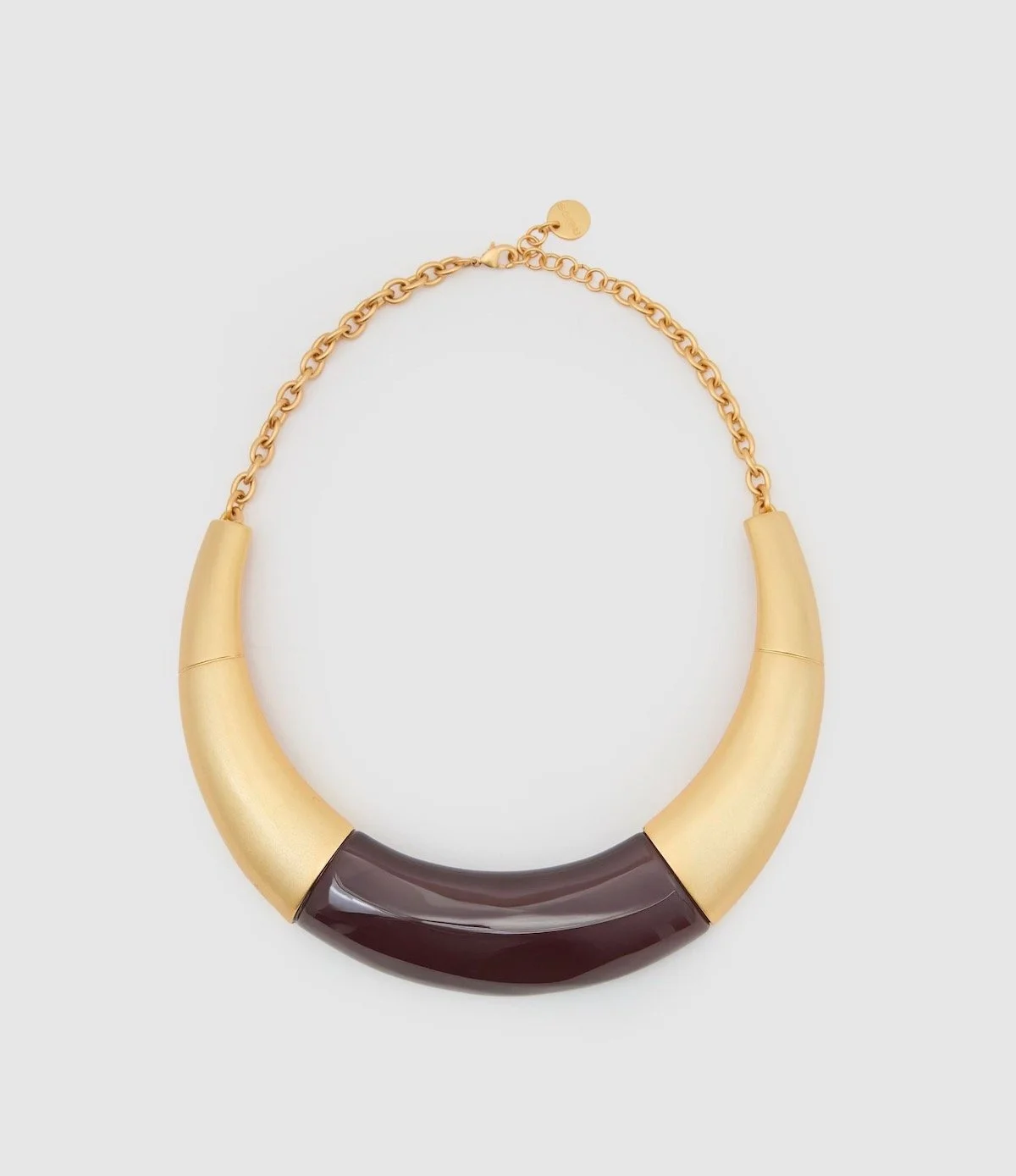 Reiss Paige Curve Resin Choker Necklace in Gold, $260 at Reiss