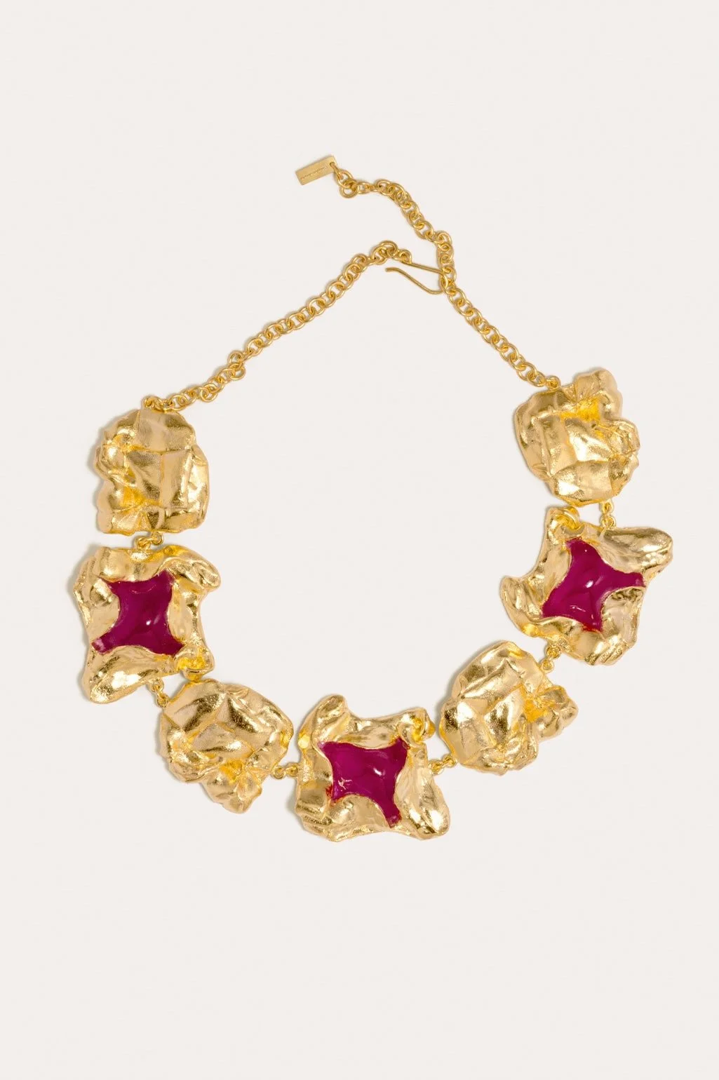 Completedworks R2261 Pink Resin and Gold Plated Necklace, $625 at Completedworks