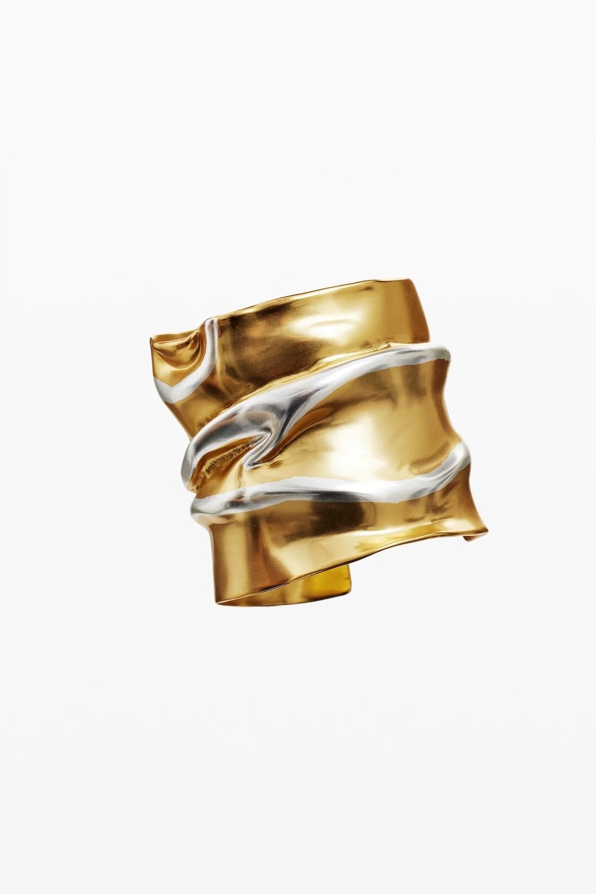 Desigual Large Two-Tone Bracelet Gold and Silver Plated Zalio, $269 at Desigual