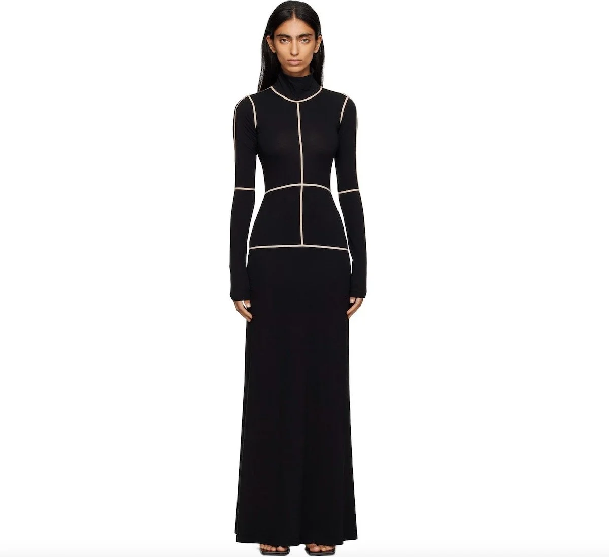 MM6 Maison Margiela Black Taped Seam Maxi Dress, $383 at SSENSE