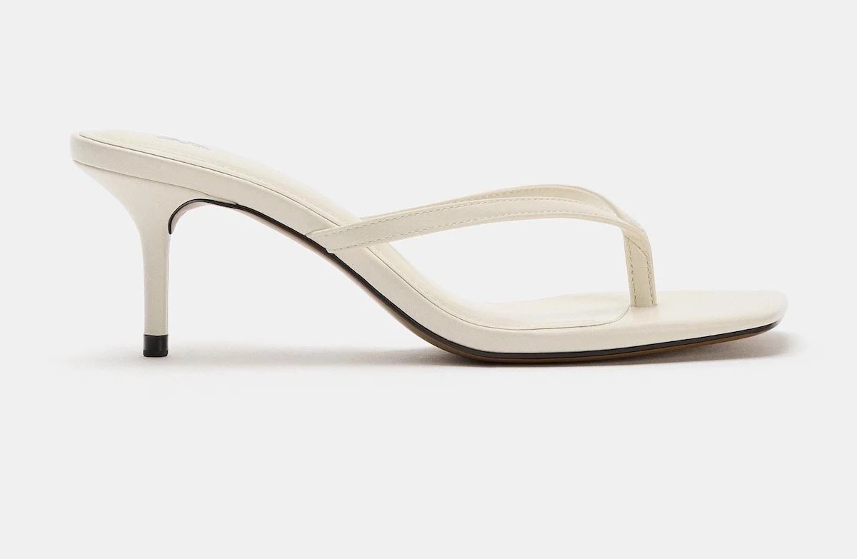 Zara Square Toe Heeled Sandals, $55.90 at Zara