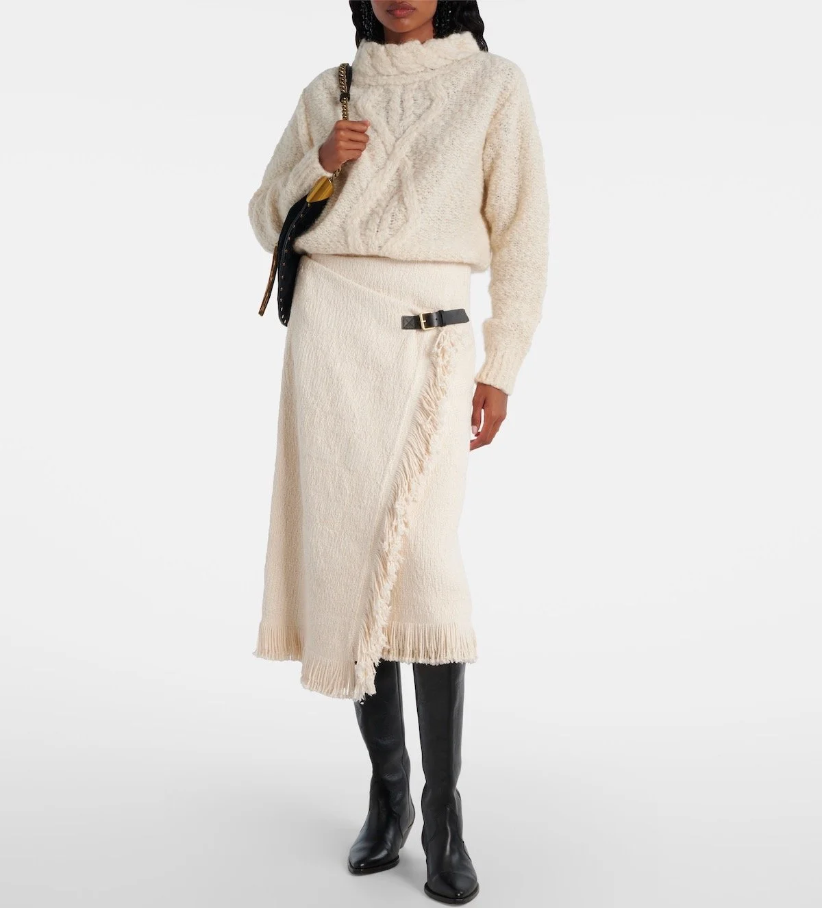 Isabel Marant Galla Cotton and Linen Midi Skirt, $792 at Mytheresa