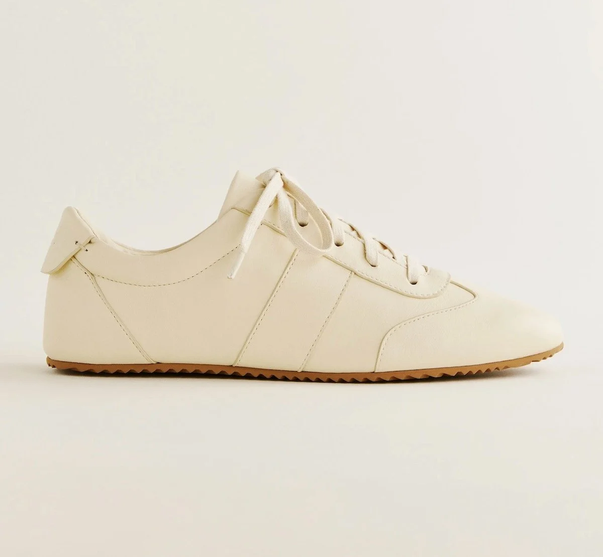 Reformation Terra Sneaker in Cream Puff Leather, $198 at Reformation