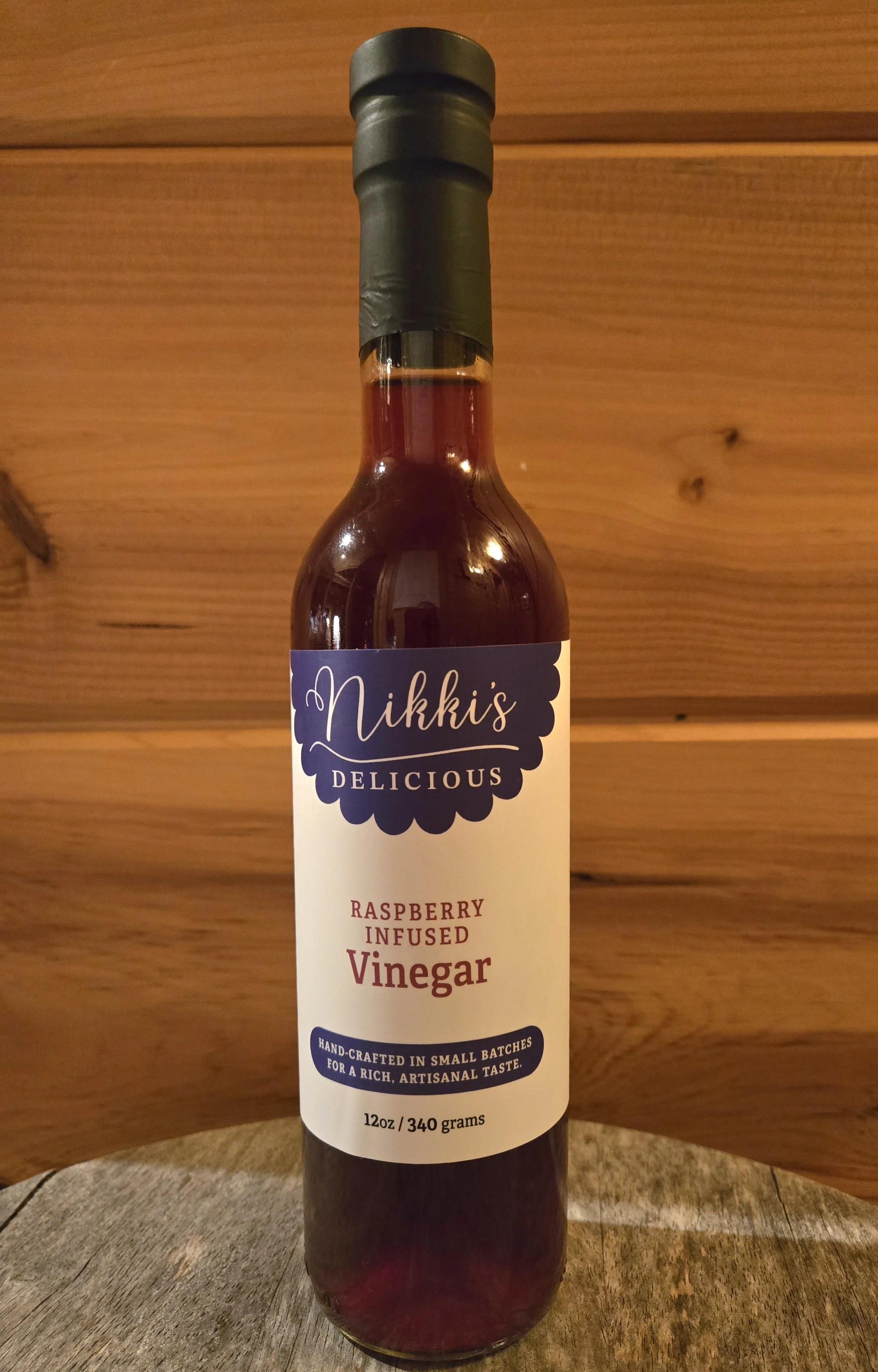 Raspberry Infused Vinegar 12oz (Red or Black, as available)