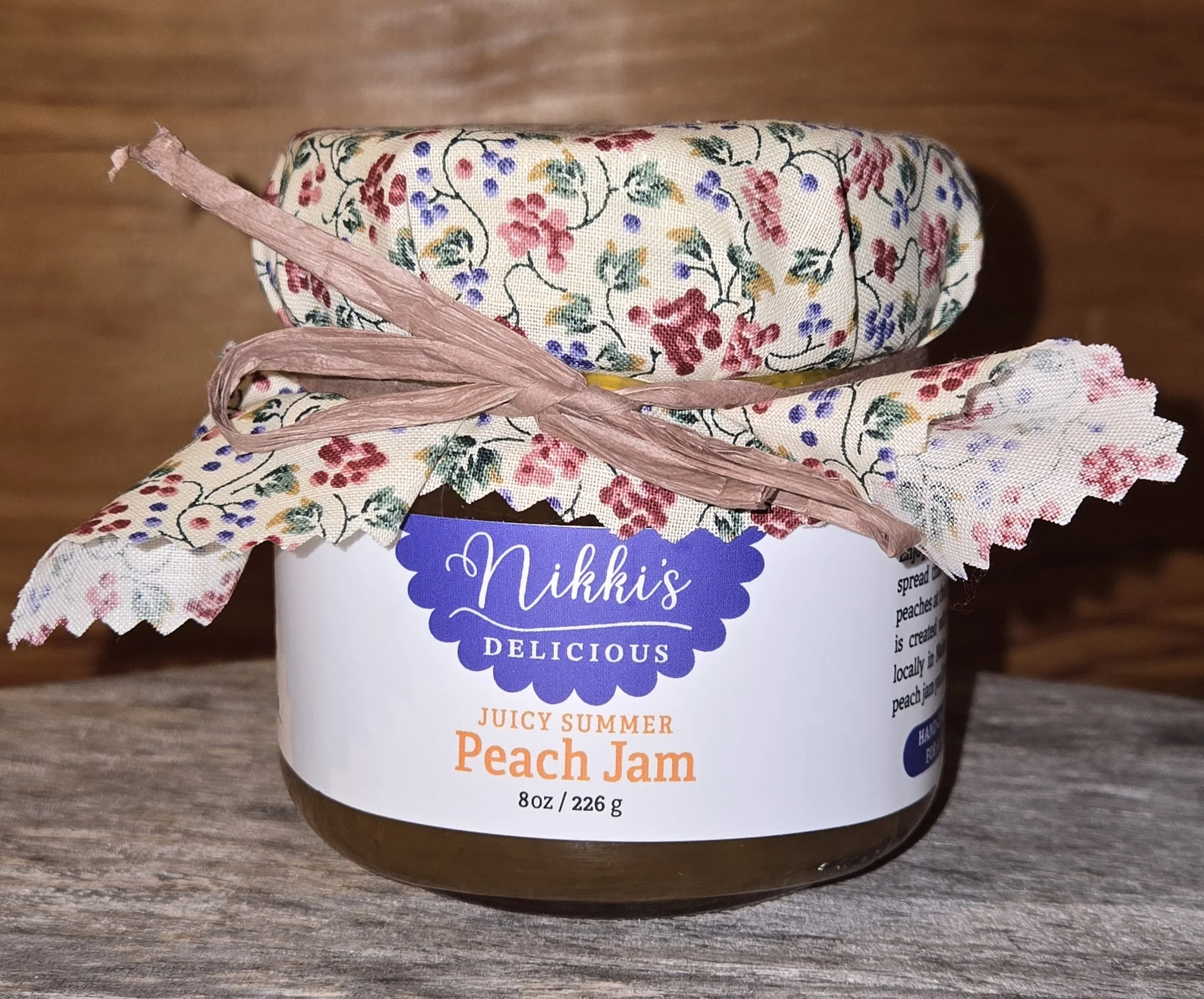 Juicy Summer Peach Jam 8oz