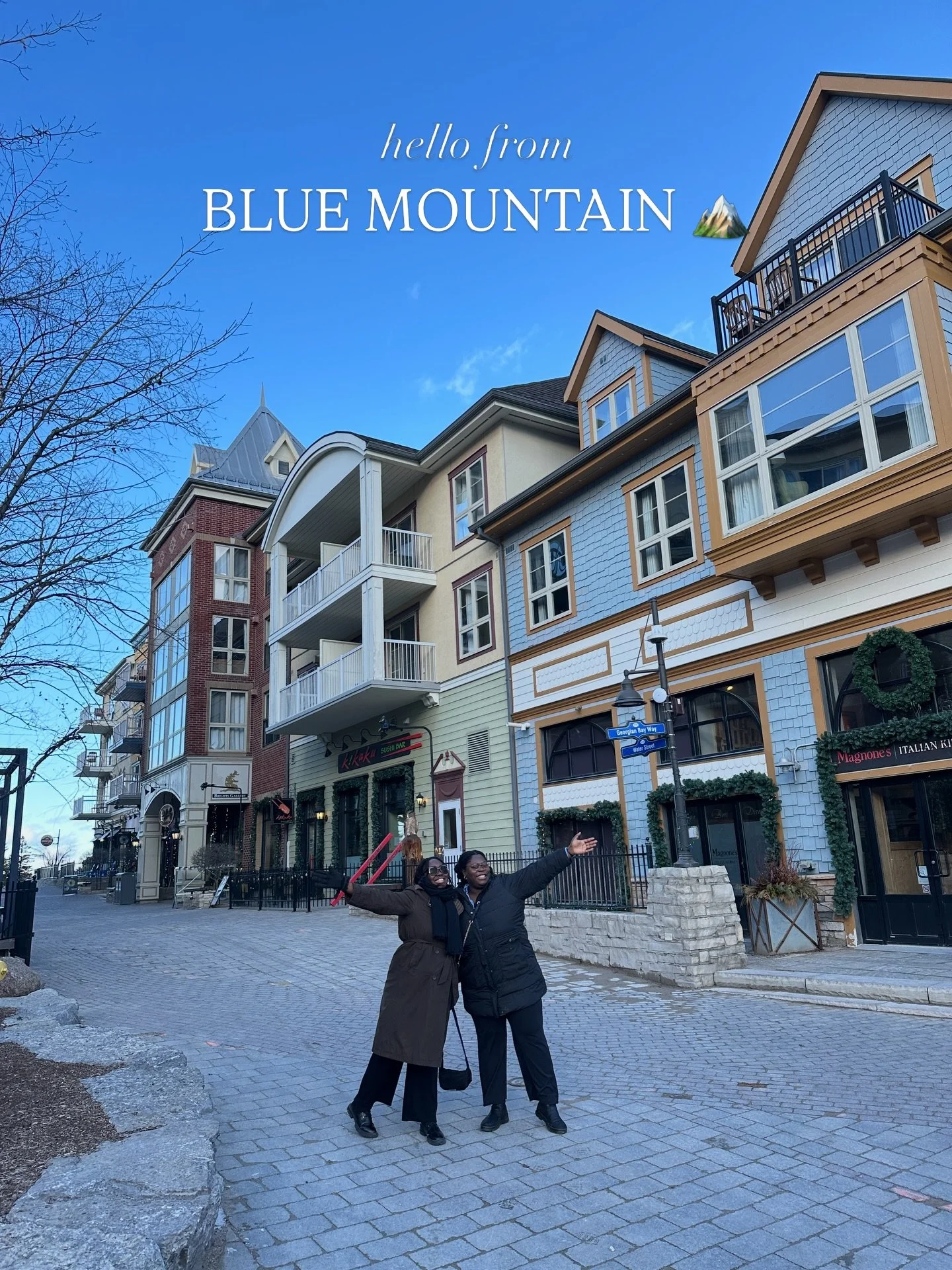 We made it to Collingwood and honestly? The village welcomed us properly. Day 1 evening was just a light walk. Cold air, warm lights, good company and it was already everything.

This is the first in a little series of recaps from our Blue Mountain W