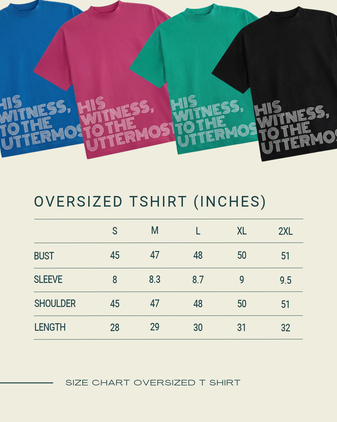 His Witness T Shirt size chart.png