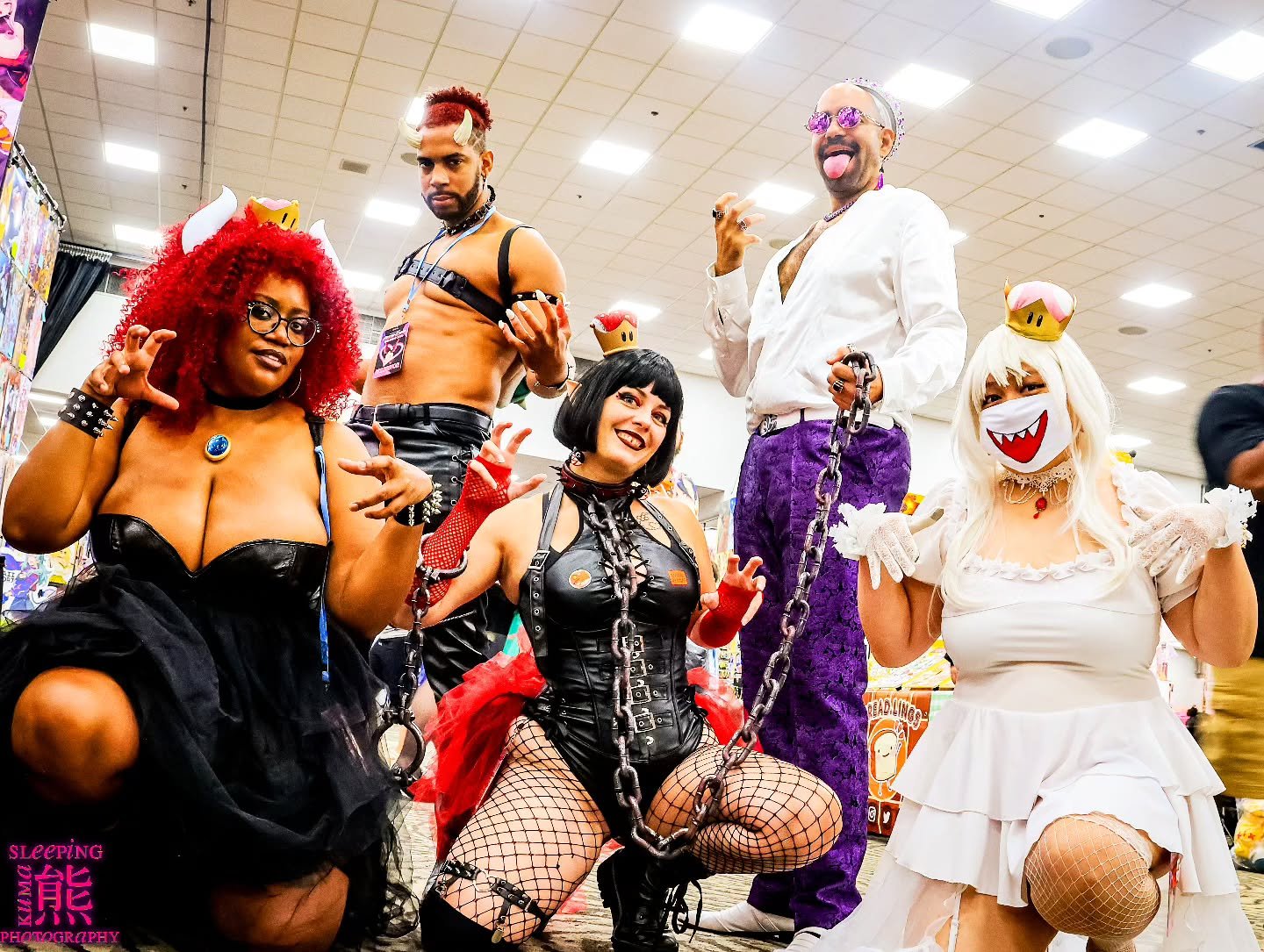 Nothing but the greatest of characters around @ecchiexpo
We have
@mkynart dominating as Bowsette
@ladydragon17 in the center and under control as Chompette
@zexous reigns over all as Bowser. 
It was great meeting these cosplayers and I loved how thes