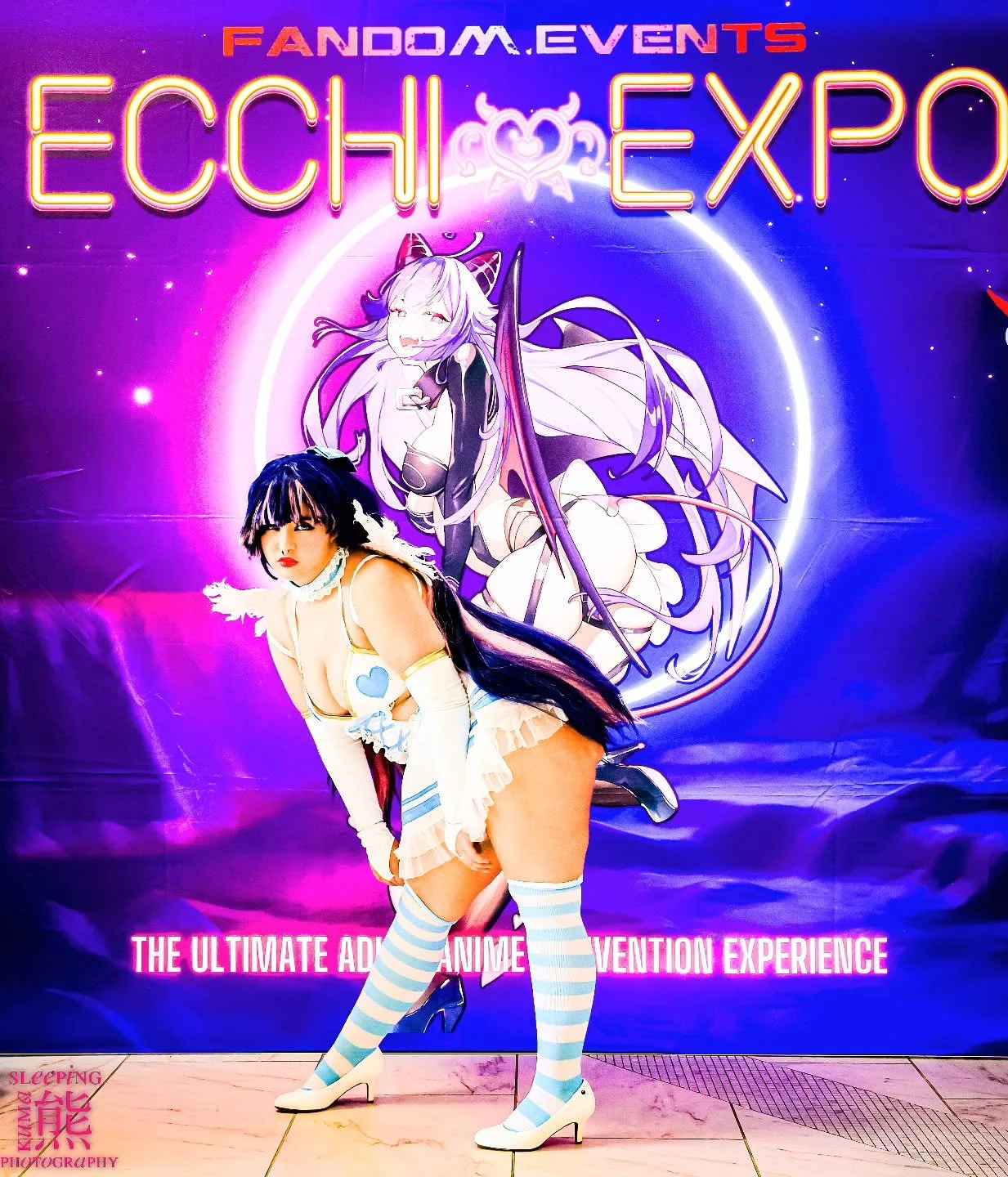 One of my first shots I took at @ecchiexpo was of @oraclecos_ in their Stocking cosplay. Always loved Panty and Stocking, it was pretty sweet to see them walking around. 

#ecchiexpo #ecchiexpoorlando2025 #sleepingkumaphotography #cosplayphotography 