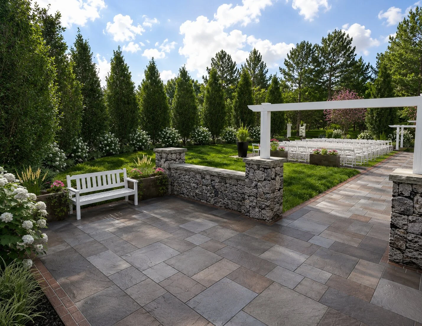 A wedding venue designed online for a landscaper by SCAPES