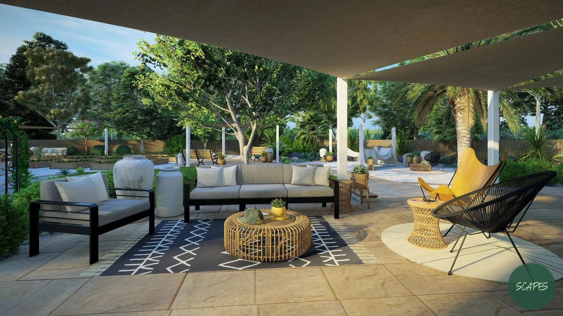 California patio design remotely by SCAPES