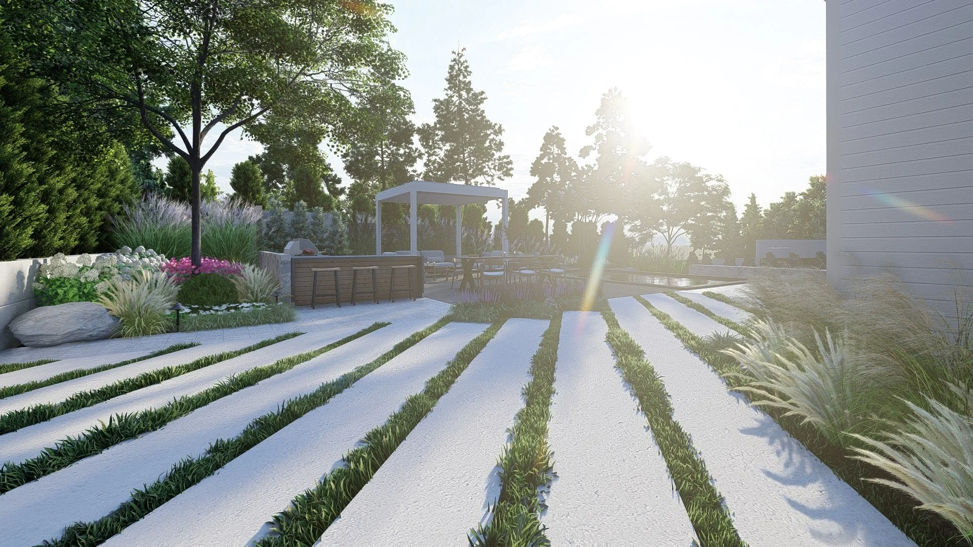 Contemporary landscape design by SCAPES