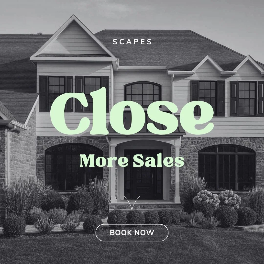 SCAPES ad showing high-end 3D landscape design rendering