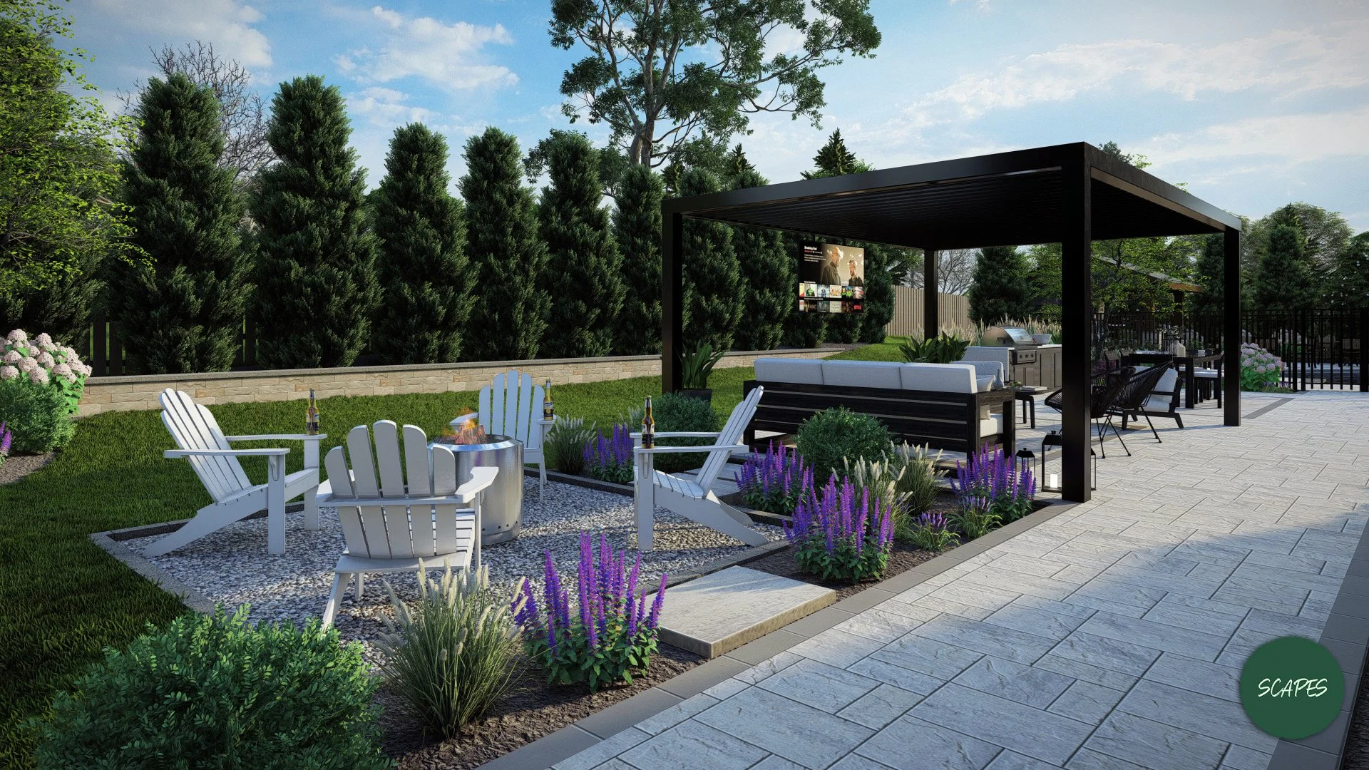 Custom patio designed remote by SCAPES