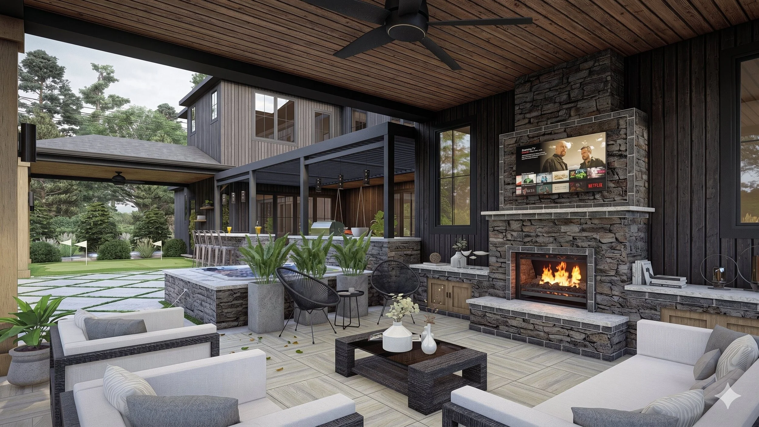 High-end landscape design by SCAPES