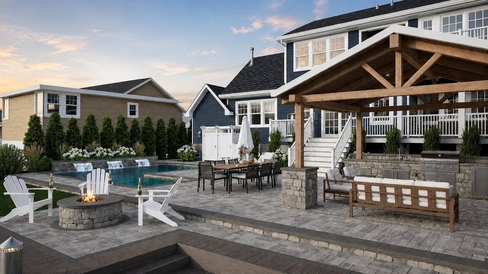 A 3D design rendering showing why scapes is the best landscaper designer for contractors