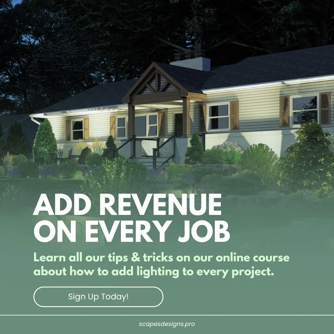 Landscape contractors make more money with landscape lighting