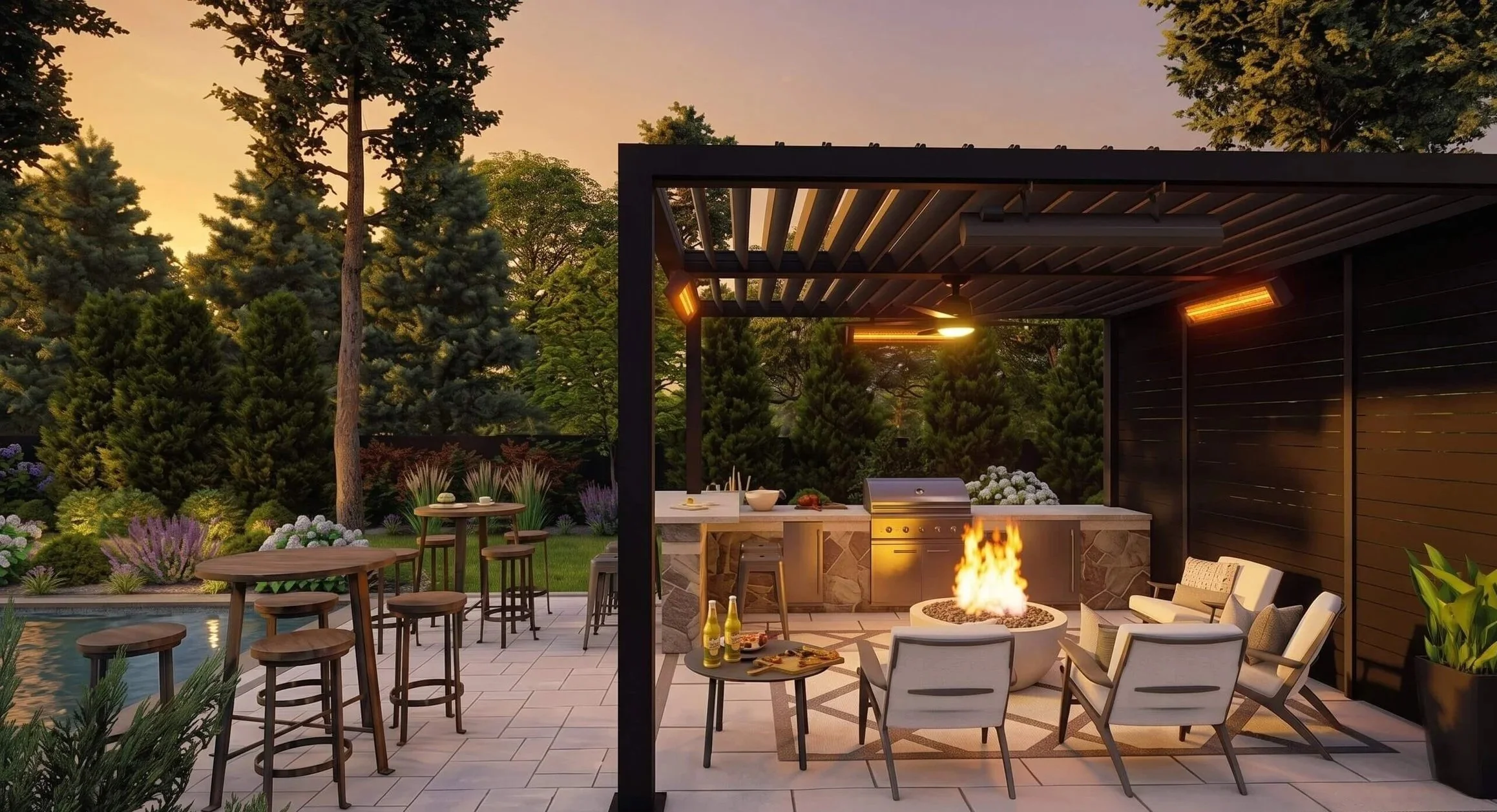 a custom pergola designed by scapes