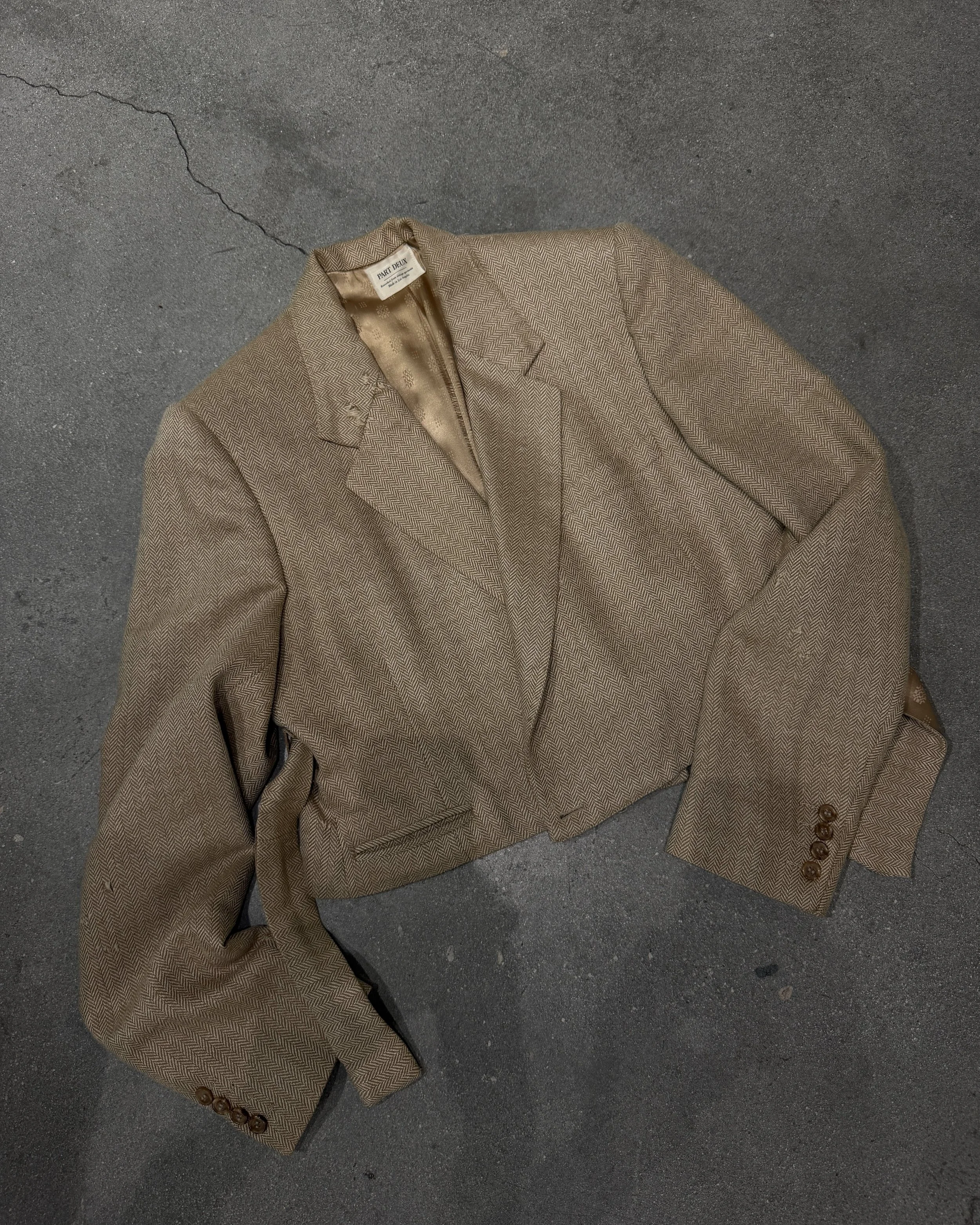 Refined Wrap Blazer - Carmel Tan