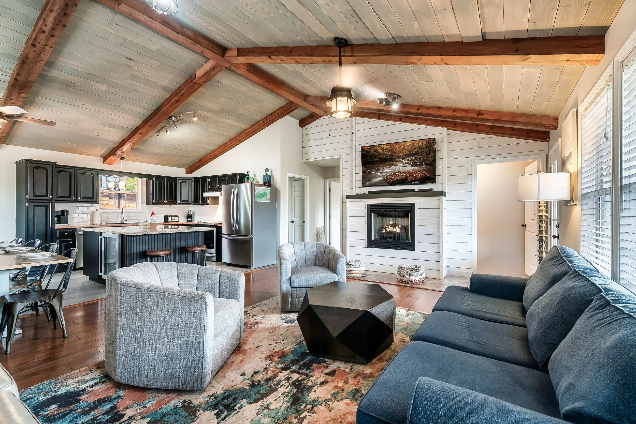 Main Cabin Living Room and Kitchen- Wears Cove.jpeg