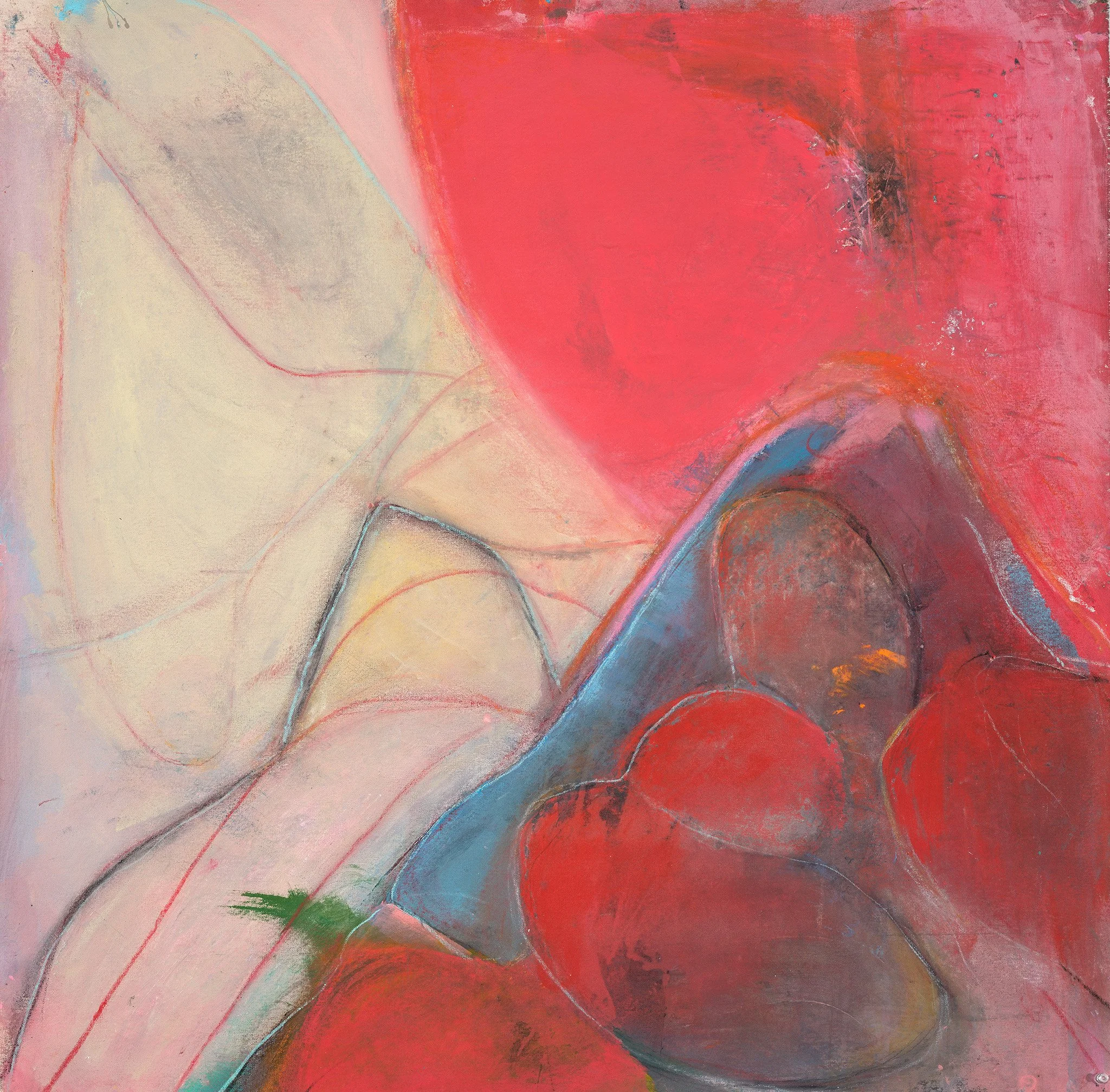 Winter Series 2026: "The same definition of clarity" 30x30" pencil, acrylic and pastel on canvas.